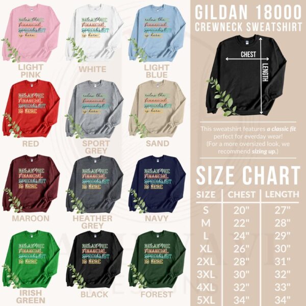 Relax The Financial Specialist Is Here TShirt, Financial Professional Shirt, Funny Accountant Tee, Accountant Gift Sweatshirt, Cozy Crewneck - Image 6